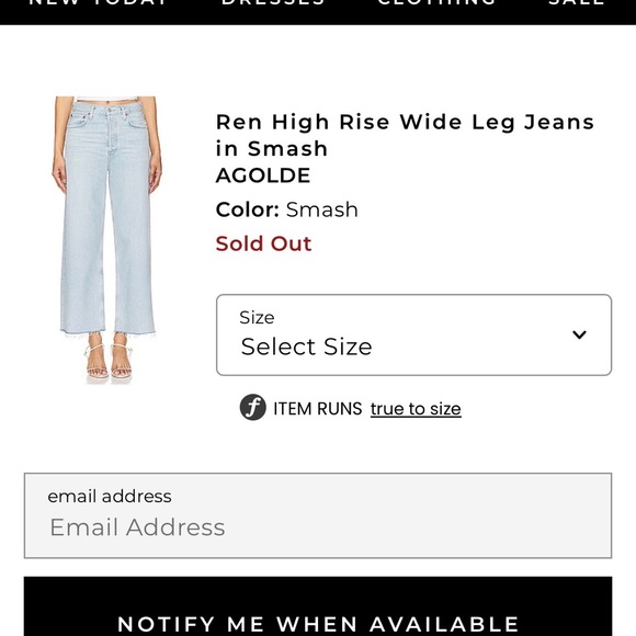 Agolde Light Blue Denim Jeans - Picture 6 of 6